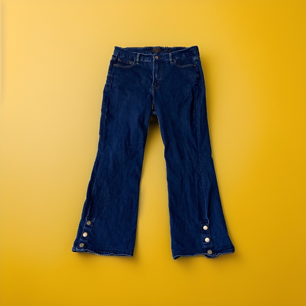 Jen7 by 7 For All Mankind Slim Bootcut Jeans Sz 16 Dark Womens 90s Y2K Stretch